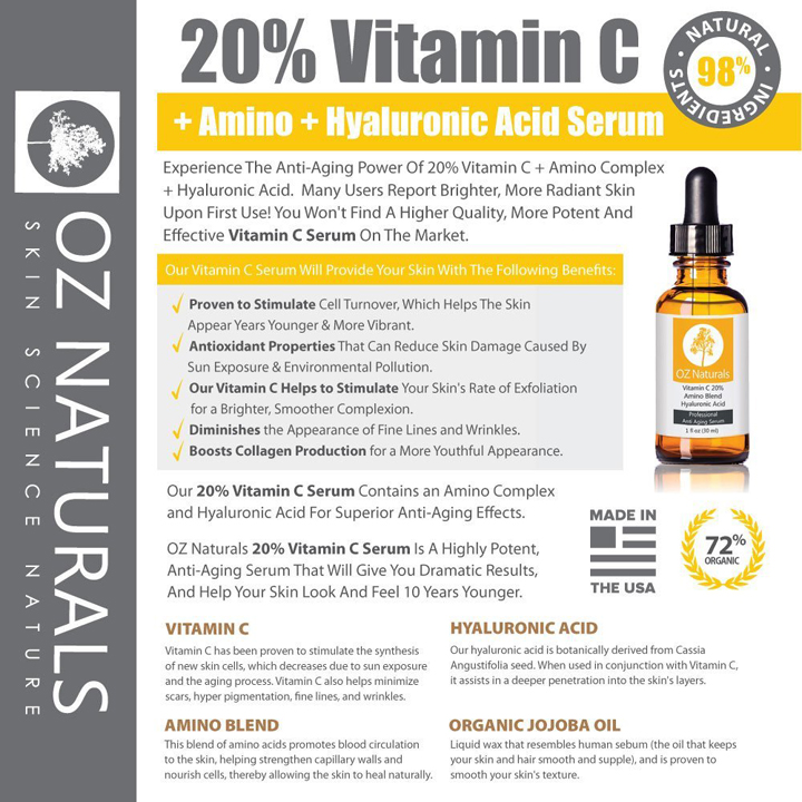 OZ Naturals ベストビタミンCセラム20％